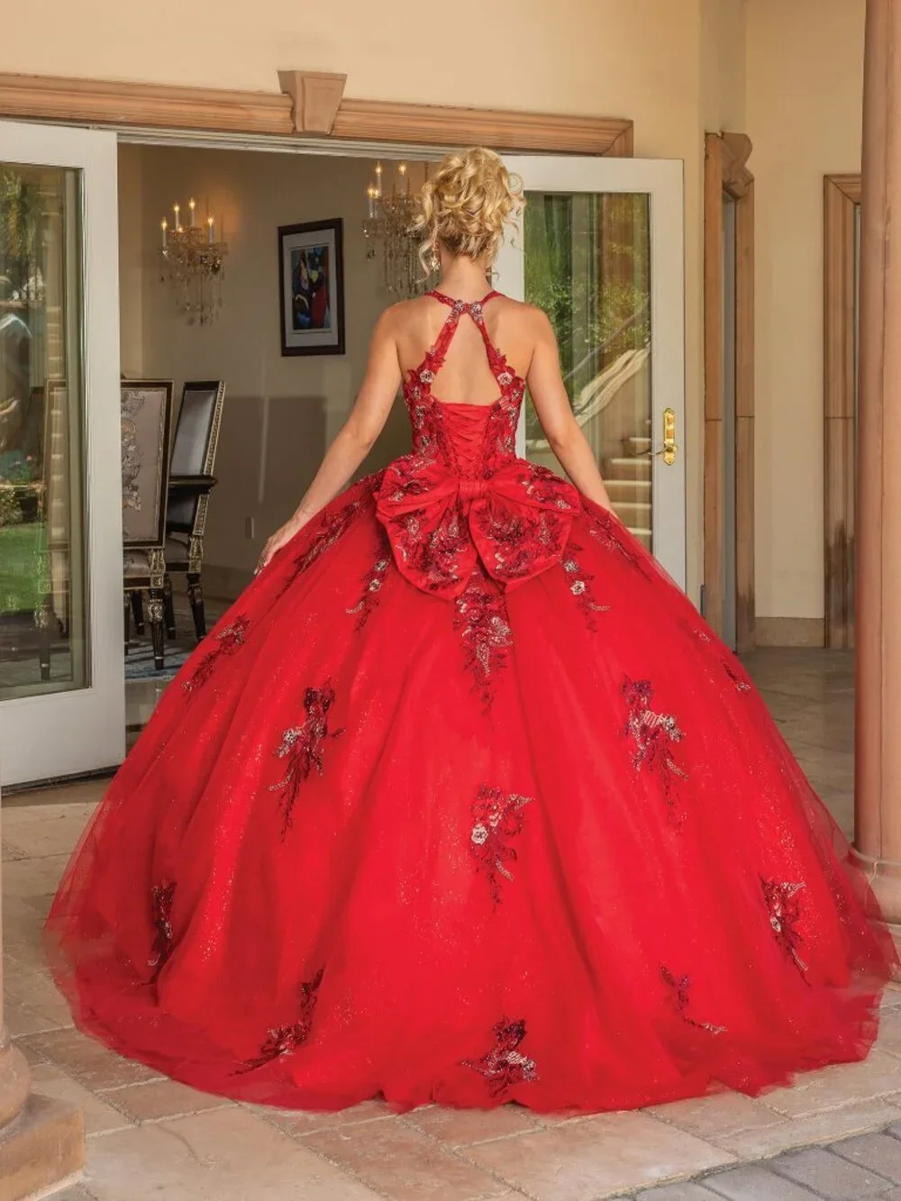 NEW RED Evening Gown Floor Length Formal Elegant Stunning 1761